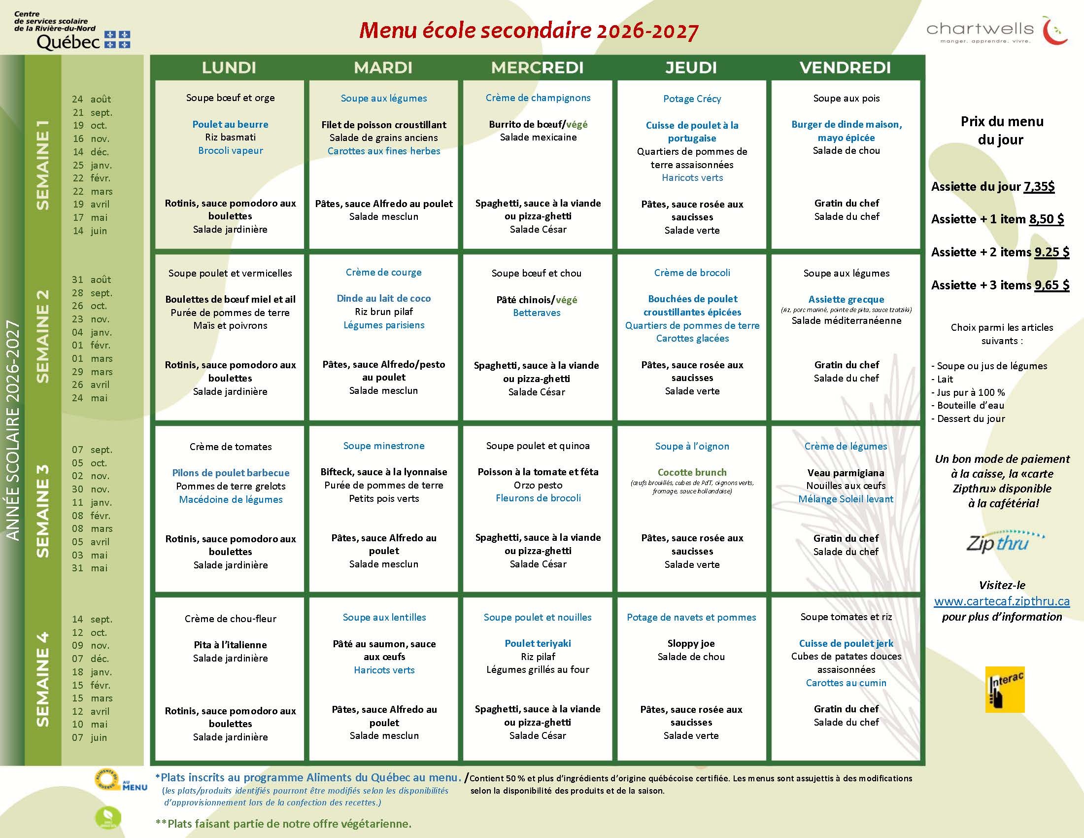 Menu Aliments du Qc 4 sem 2026 2027 RDN version finale