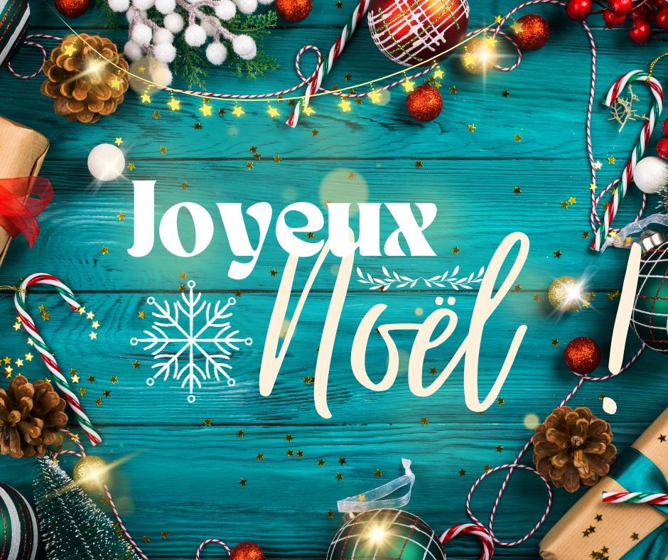 Post Facebook Decorations bleues et lumineuses de Noel Joyeux Noel