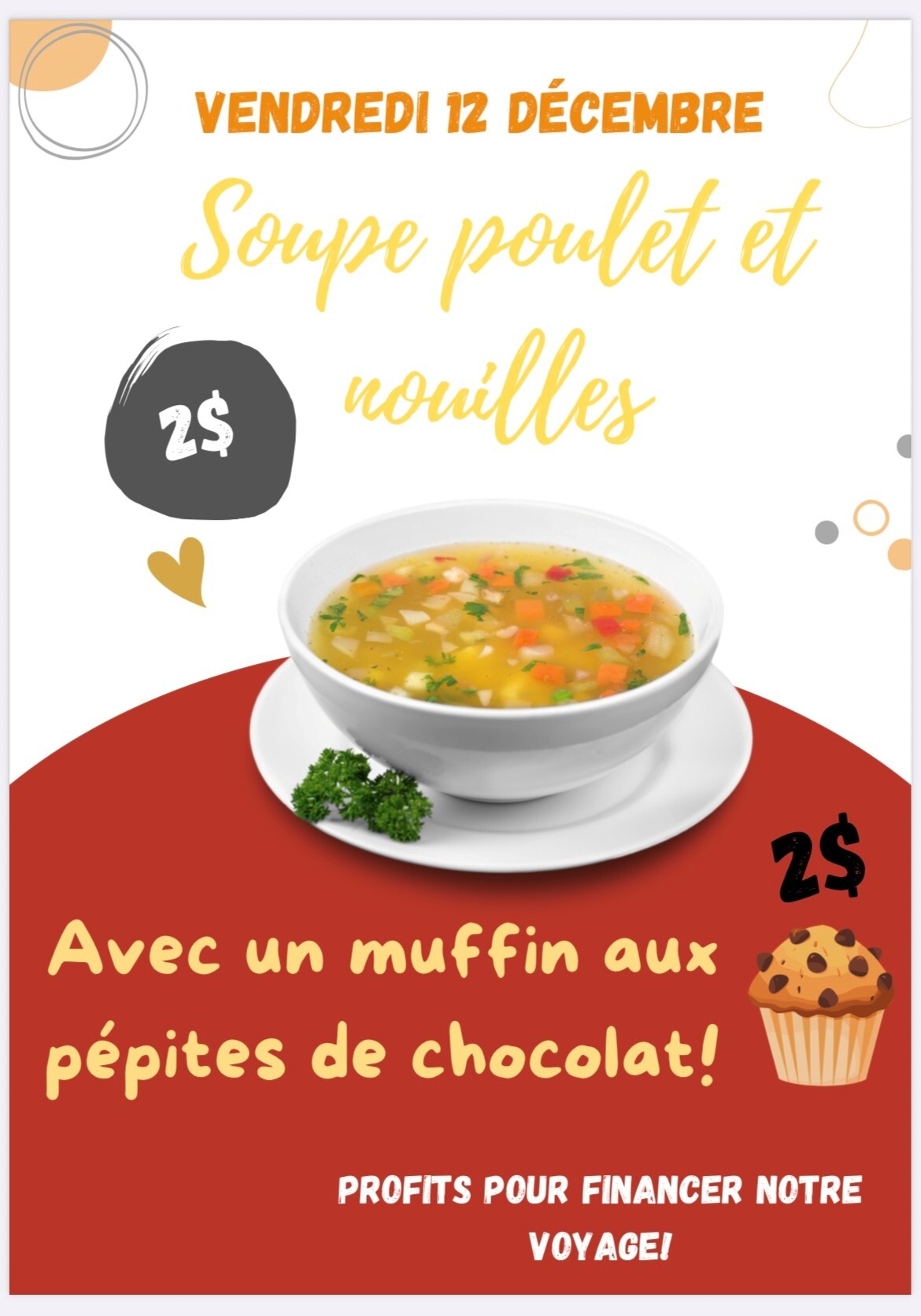 Soupe et muffins